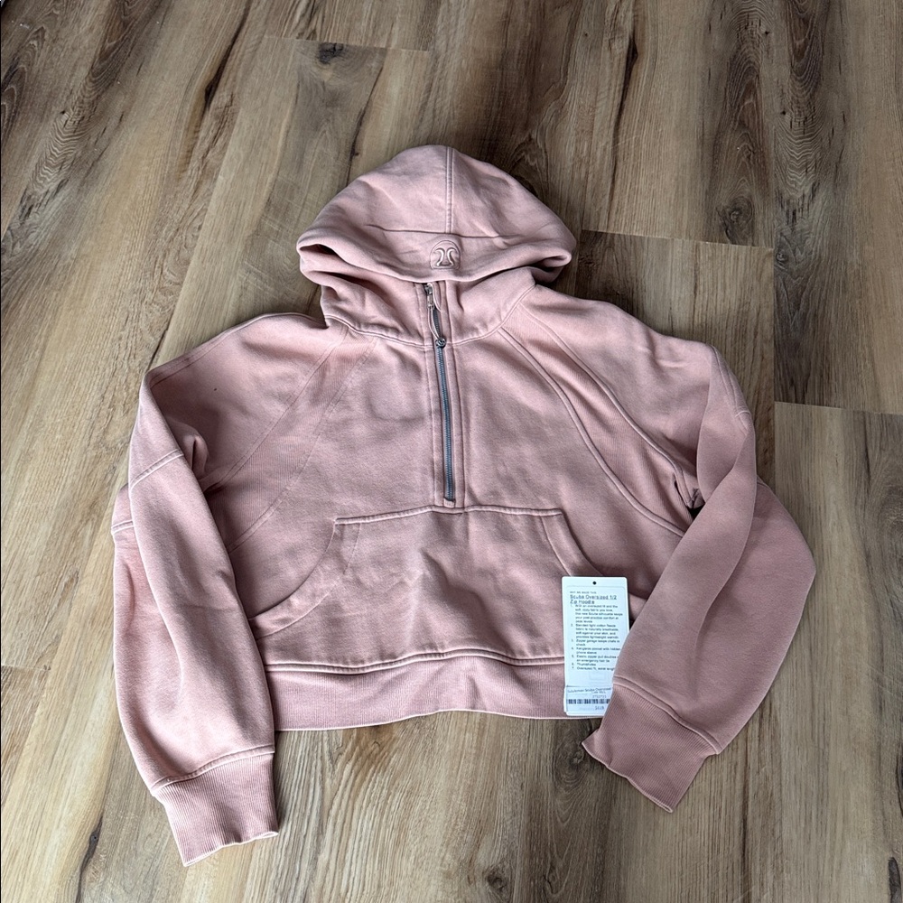 Lululemon Half-Zip Scuba Hoodie Pink Clay